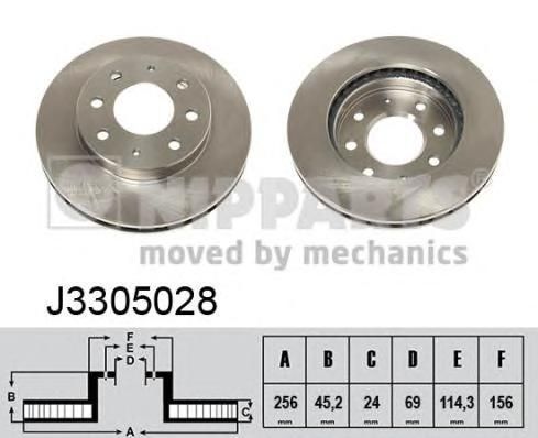 Диск тормозной NIPPARTS J3305028