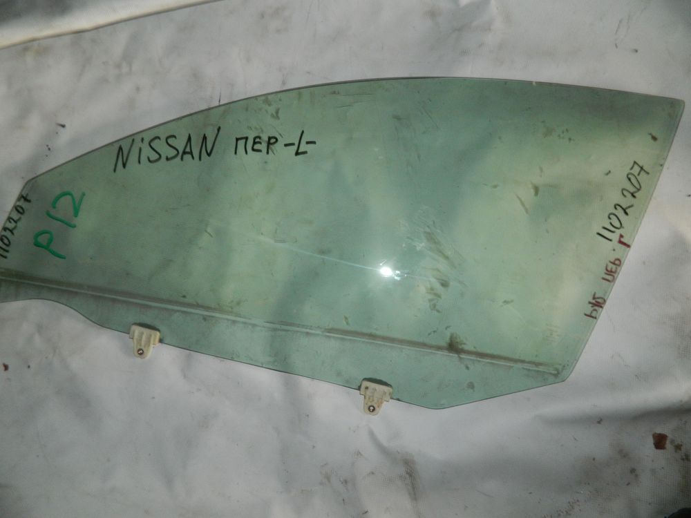 Стекло двери NISSAN PRIMERA P12 Перед. Лев (Контрактный) 1102207