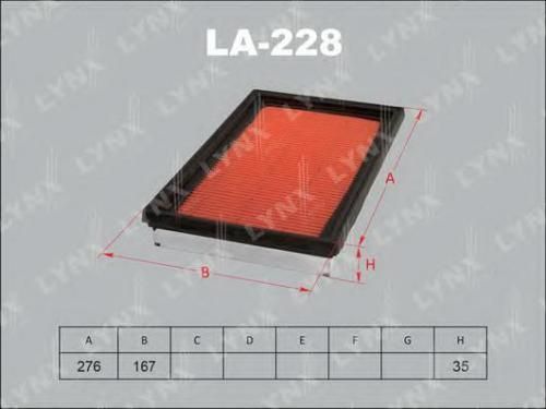 Фильтр воздушный LYNX LA228