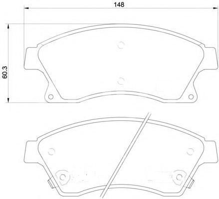 Колодки тормозные AKOK G4212YF CHEVROLET CRUZE 1.6 09-