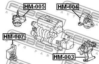 Подушка двигателя HONDA 50810S7D003