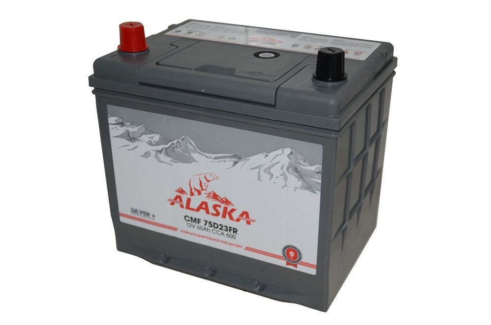 Аккумуляторная батарея ALASKA CMF 65А/ч ССА 600А полярн. прям 75D23FR silver+