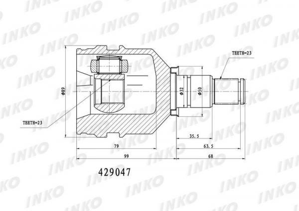 ШРУС INKO 429047 TOYOTA