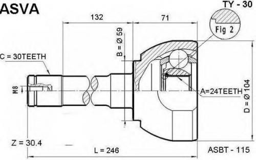 ШРУС PARTEX TO401030