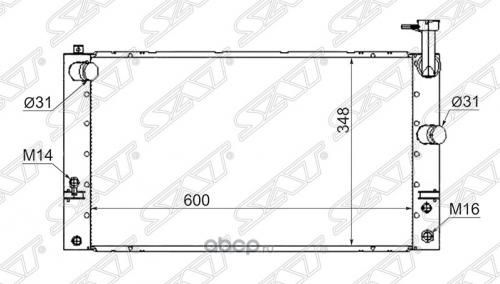 Радиатор охлаждения SAT TY0002NHW20 TOYOTA PRIUS NHW20 1NZFXE 2003-2009