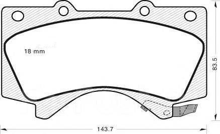 Колодки тормозные AKOK G1268TF TOYOTA LAND CRUISER 200 / LEXUS LX570 07-