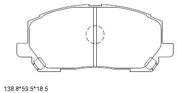 Колодки тормозные ASIMCO KD2457 LEXUS RX300 00-03