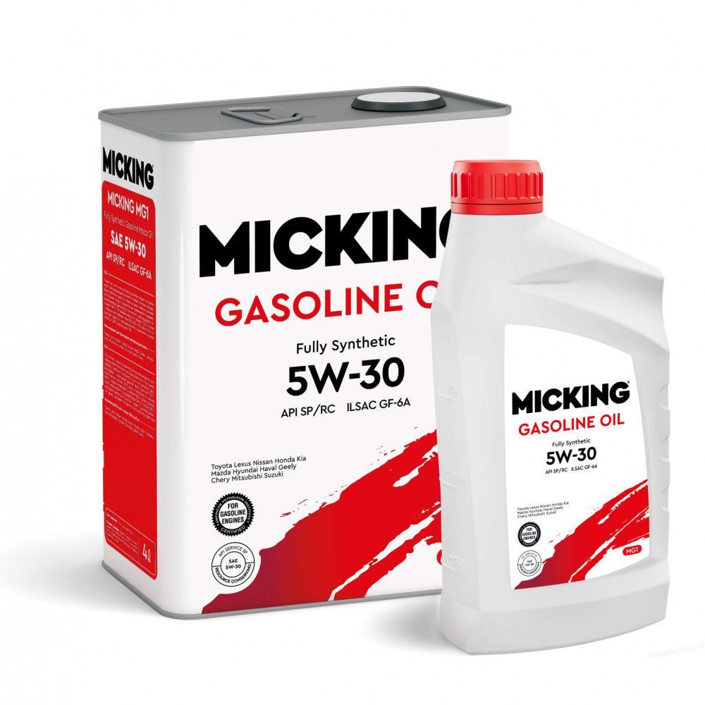 Масло моторное MICKING GASOLINE OIL MG1 5W30 SP/RC SYNTH (4л+1л)