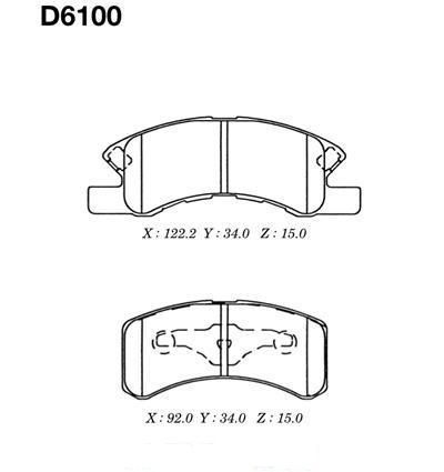 Колодки тормозные KASHIYAMA D6100