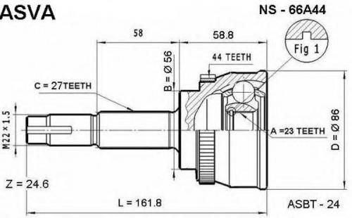 ШРУС HDK NI66A44