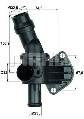 Термостат MAHLE ORIGINAL TI887 VOLKSWAGEN Golf 5, Passat B6