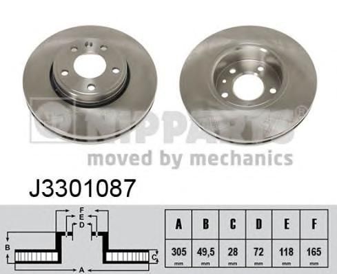 Диск тормозной NIPPARTS J3301087