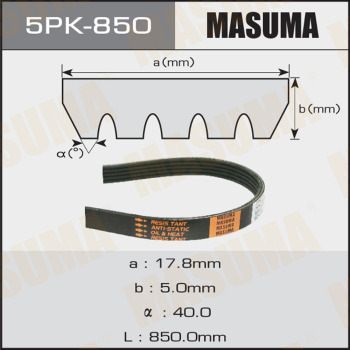 Ремень MASUMA 5PK850