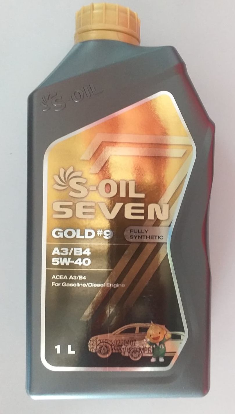 Масло моторное S-OIL 7 GOLD #9 A3/B4 5W-40 синт (1л)