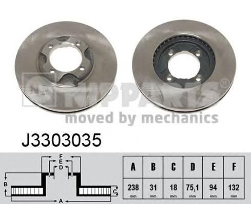 Диск тормозной NIPPARTS J3303035