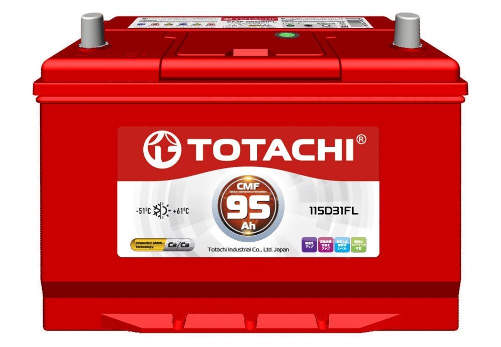 Аккумуляторная батарея TOTACHI CMF 95 А/ч полярн. обрат 115D31 FL