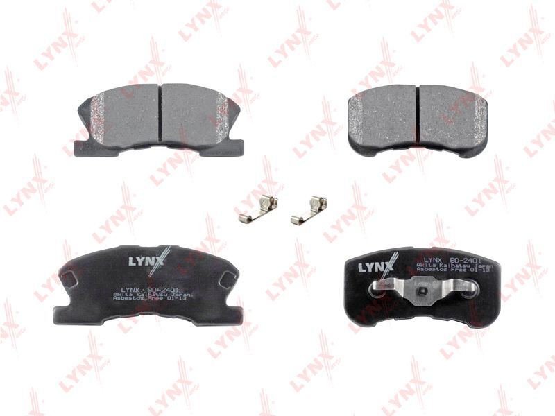 Колодки тормозные LYNXAUTO BD2401 DAIHATSU CHARADE II 83-87, DAIHATSU CUORE VI 98-00, MITSUB