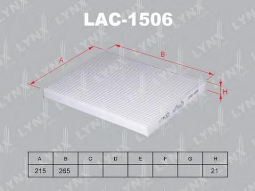 Фильтр салонный LYNX LAC1506