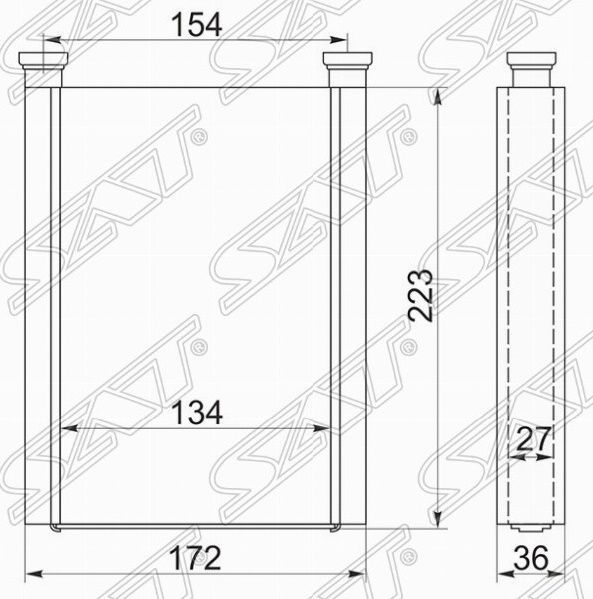 Радиатор печки SAT STTYA13950 TOYOTA VITZ, PLATZ, PROBOX, FUNCARGO 99-05
