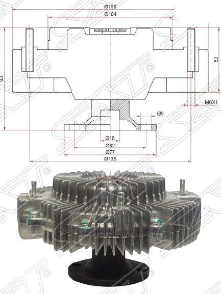 Вискомуфта TOYOTA 1621031020