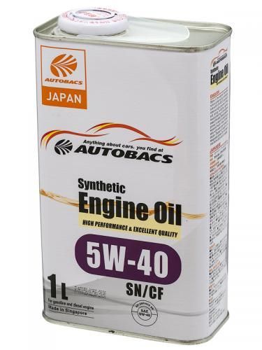 Масло моторное AUTOBACS SNP SYNTHETIC 5W40 SN/CF (1л)