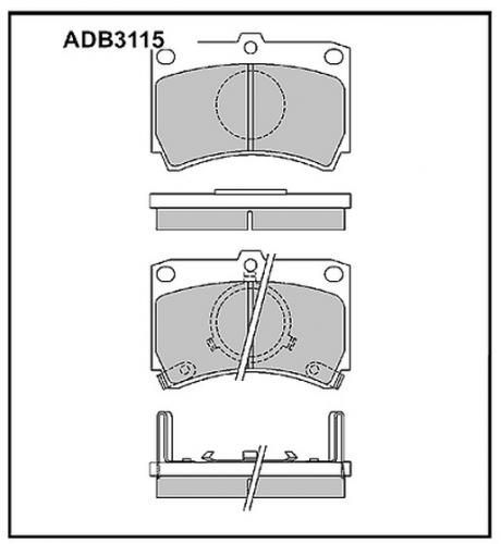 Колодки тормозные ALLIED NIPPON ADB3115