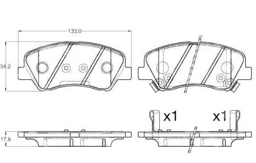 Колодки тормозные FORTECH FB1209F