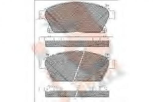 Колодки тормозные CHEVROLET 13 412 810