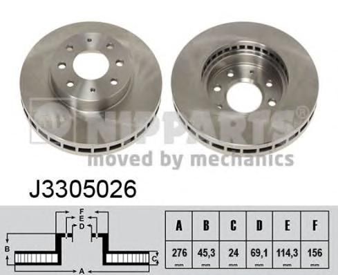 Диск тормозной NIPPARTS J3305026
