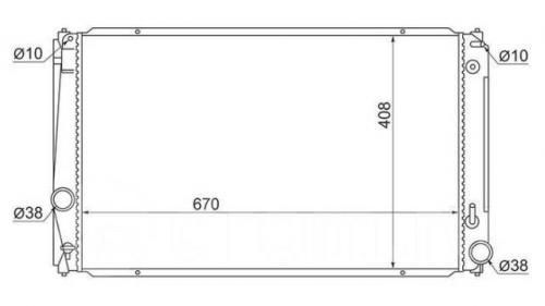 Радиатор охлаждения SAKURA 34618509 TOYOTA RAV4 / ESTIMA / ESTIMA HYBRID / HARRIER / PREVIA /
