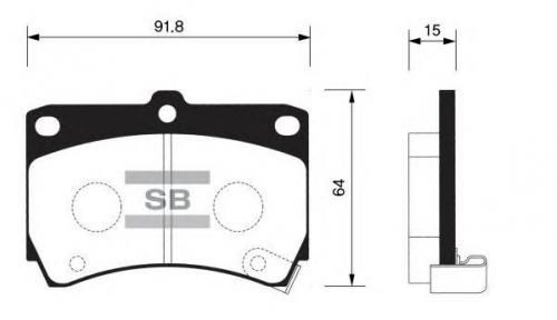 Колодки тормозные MITSUBISHI BCYW3323ZA