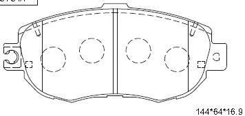 Колодки тормозные ASIMCO KD2741