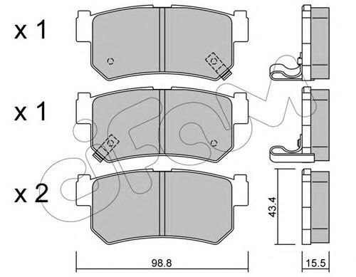 Колодки тормозные REMSA BPM074662 SSANGYONG MUSSO / KYRON