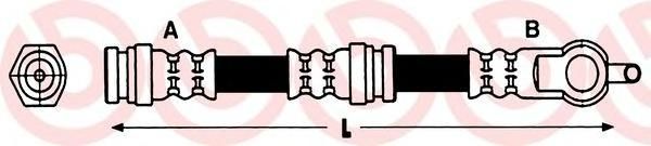 Шланг тормозной BREMBO T49050 MAZDA 323 1998-2004