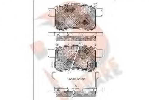 Колодки тормозные HONDA 43022TL1G01