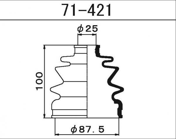 Пыльник ШРУС MARUICHI 71421 NISSAN TEANA J31 03-08