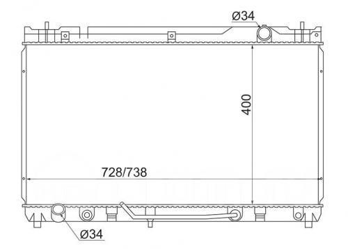 Радиатор охлаждения MASUMA TY0003MCV30 TOYOTA CAMRY, LEXUS ES300/330, WINDOM