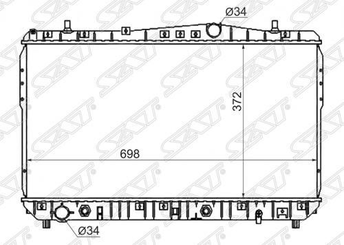 Радиатор охлаждения SAT DW000414 CHEVROLET, DAEWOO, LACETTI, REZZO,  NUBIRA 2004-2013