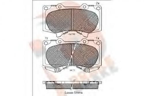 Колодки тормозные TOYOTA 0446535290