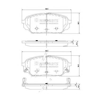 Колодки тормозные NIPPARTS N3600551
