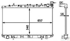 Радиатор охлаждения MASUMA NS000210 NISSAN AVENIR, INFINITI G20, PRIMERA 1992-1995