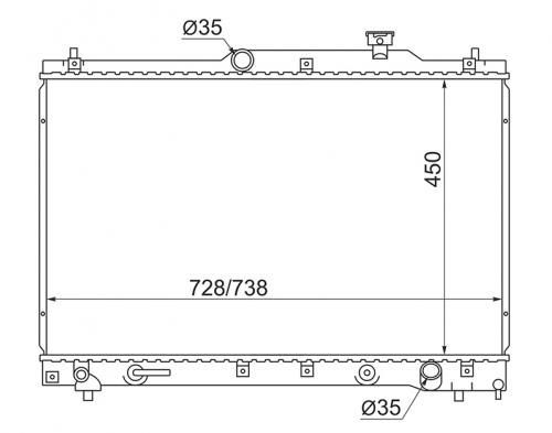 Радиатор охлаждения SAT STTY0030TCR30 TOYOTA ESTIMA, PREVIA  ACR30 2000-2006