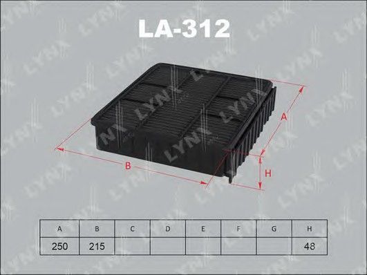 Фильтр воздушный LYNXAUTO LA312