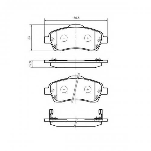 Колодки тормозные AKOK G1266TF