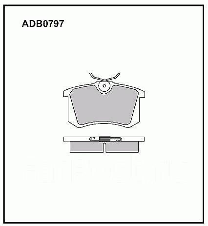 Колодки тормозные ALLIED NIPPON ADB0797 CITROEN C3, C4, DS3, DS4 04=>/ PEUGEOT 207, 308 08=>/ RENAUL