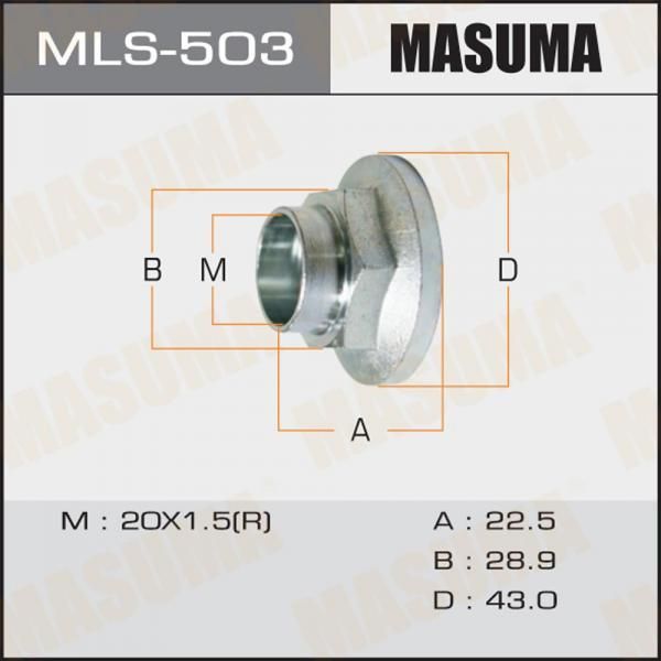 Гайка ШРУСа M20X1.5/22.5 29 MASUMA MLS503
