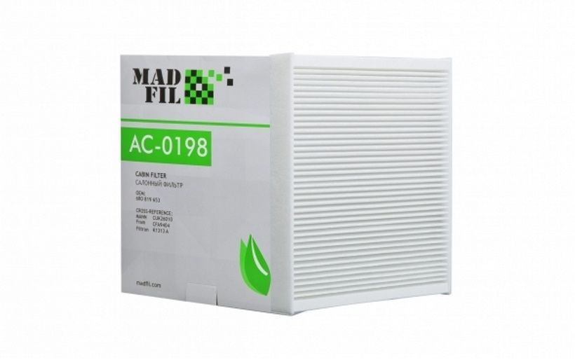 Фильтр салонный MADFIL AC0198 VOLKSWAGEN POLO 2010-