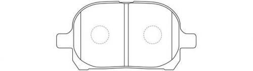 Колодки тормозные NISSHINBO PF1401 LEXUS RX300 (AKE) 01-03, TOYOTA CAMRY(V20) (15) 96-99/99-01