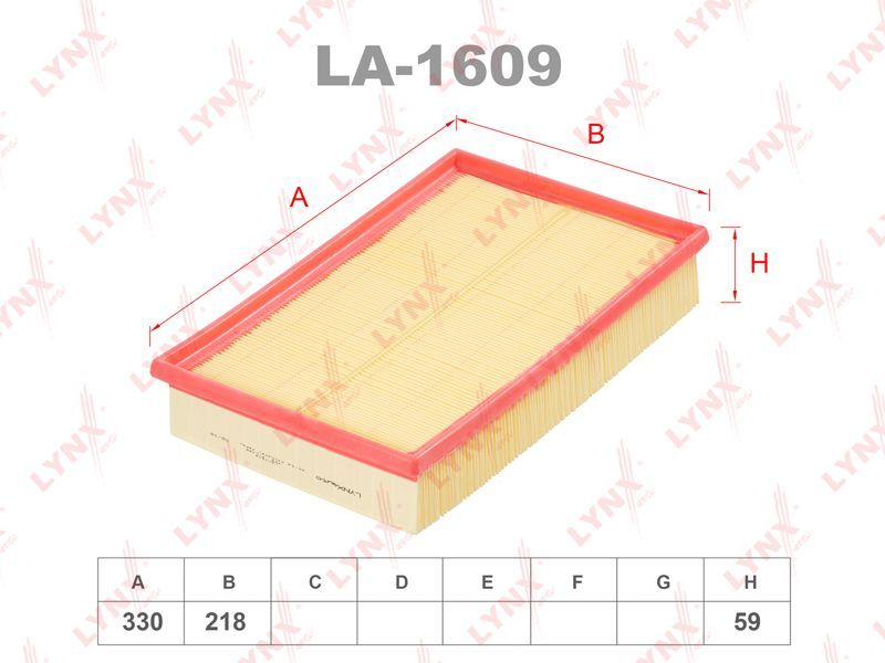 Фильтр воздушный LYNXAUTO LA1609 TOYOTA STARLET 1996-1999, VOLVO S60 2000-2010, VOLVO XC90 2002-