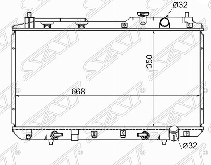 Радиатор ДВС SAT SGHD0004 HONDA CR-V RD1-3 95-01